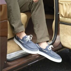 Chaps Navy Boat Dock Suede Leather  Shoes Men’s Size 7.5